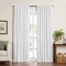 Threadmade Home Harrow Solid Texture Blackout Window Curtain Panel, White - 52"W x 84"L